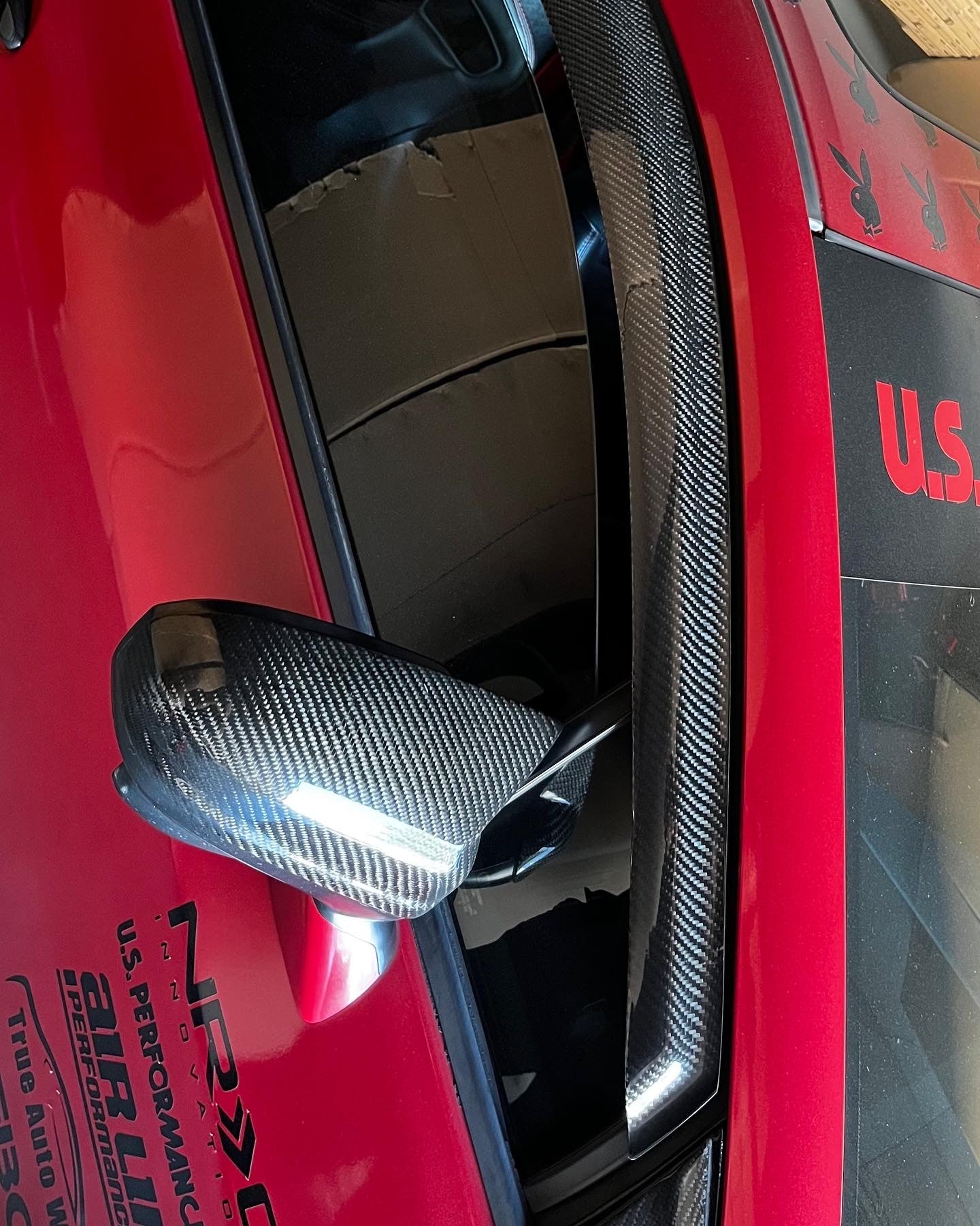 2012-2015 Civic Coupe Carbon Fiber Window Visors