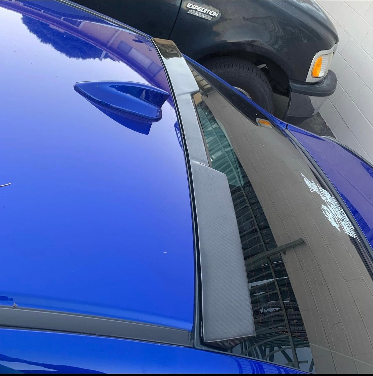 2015-2020 TLX Carbon fiber Rear Window visor.