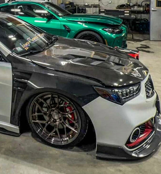 2018-2020 Acura TLX carbon fiber fenders vented fenders.